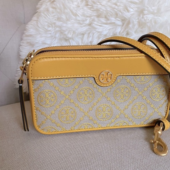 NEW Tory Burch T Monogram Jacquard Double-Zip Mini Bag - Picture 3 of 9